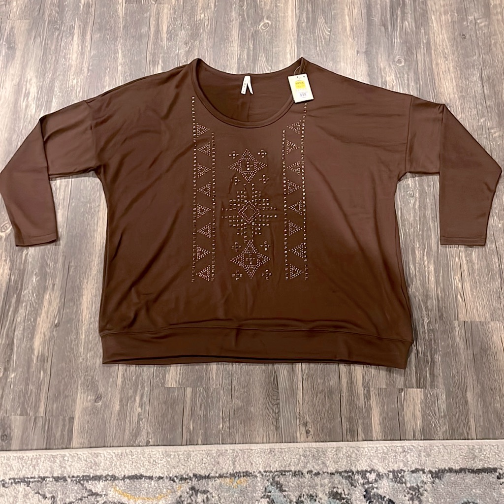 Roper Ladies Top Jeweled Size 3x